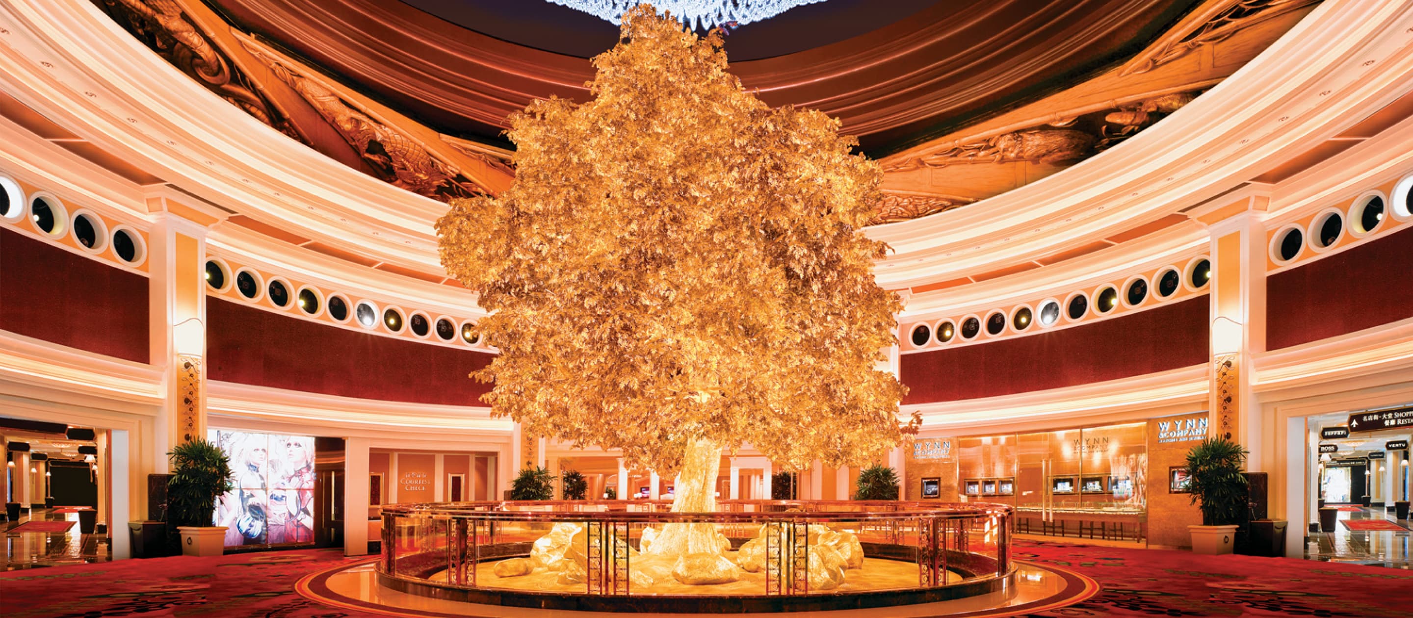 永利澳门酒店音乐喷泉表演夜景